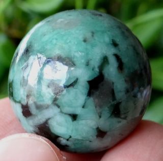 Green Emerald 28 mm Gemstone Crystal Sphere Crystal Ball
