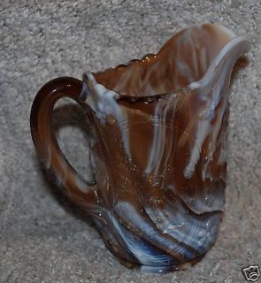 Imperial Glass Chocolate Caramel Slag Pitcher End Day