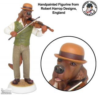Irish Setter Fiddler Robert Harrop Doggie People Dog Figurine Statue