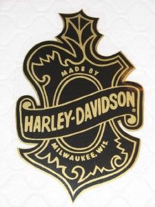 HARLEY DAVIDSON VINTAGE OAK LEAF LG WINDOW DECAL 6.25 X 4.25 (INSIDE