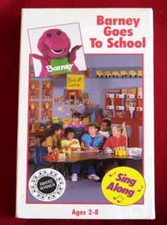 Barney Goes to School Backyard Gang VHS 1990 Sing Along RARE Video