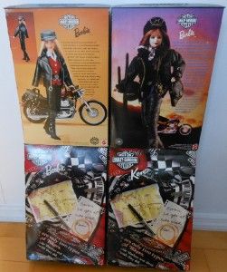 Set of 4 Harley Davidson Barbie #1 #2 #3 & Ken #1 Doll~NIB~NRFB