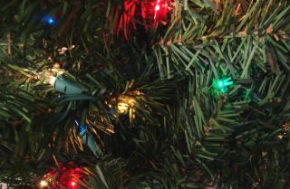 Pre Lit Canadian Pine Artificial Christmas Tree Multi Lights
