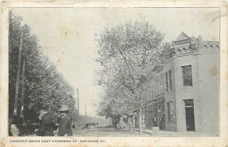 KY Greenup Harrison Street mailed 1913 Early T58933