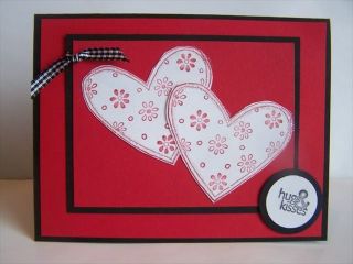 Stampin Up Handmade Greeting Card Valentine HRT PY Lot