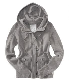  Aeropostale Womens Juniors Anorak Jacket Hooded Gray XL New