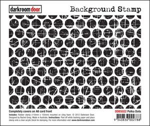 Darkroom Door Cling Stamp Polka Dots Background Rubber UM DDBS022