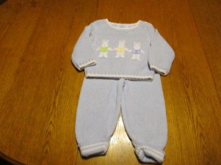 Hartstrings Knit 2 PC Outfit Used Infant Baby Boy Clothing Clothes