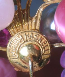  Jewelry is very well marked on the back of the pin MIRIAM HASKELL