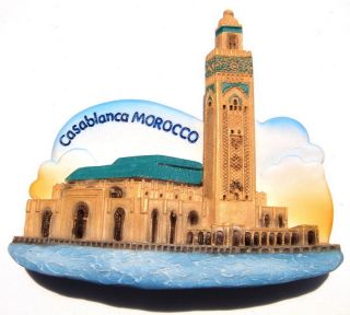 Hassan II Mosque Casablanca Morocco 3D Fridge Magnet