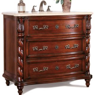 Legion Furniture Proffitt Sink Chest in Antique Dark Brown   W5300