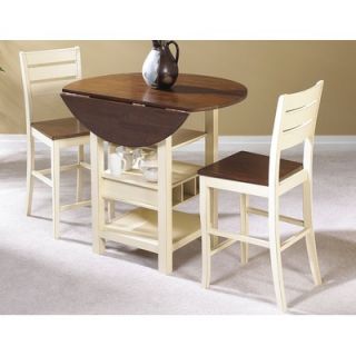 Winsome Kallie 3 Piece Pub Table and Stools Set in Cappuccino