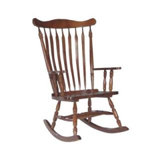 International Concepts Solid Wood Rocker in Cherry Finish