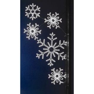 Holiday Lighting Specialists Pole Decoration Snowflake Array in Pure
