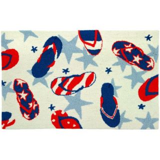 American Home Rug Co. Bright Rug Navy/White Stars and Stripes Novelty
