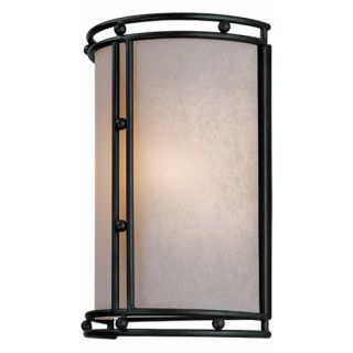 Lite Source Brockton Wall Sconce in Steel and Leather