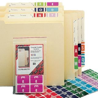 Alpha Z Color Coded Second Letter Labels, Letter A, Red, 100/Pack