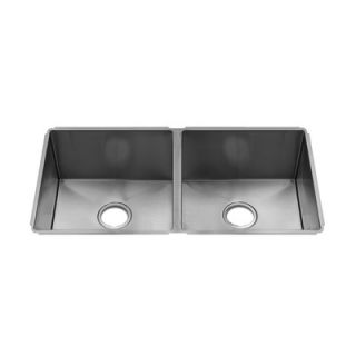 Julien J7 11 x 17.25 Undermount Stainless Steel Double Bowl Kitchen