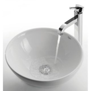 Kraus Ceramic 6 x 15.7 Round Sink in