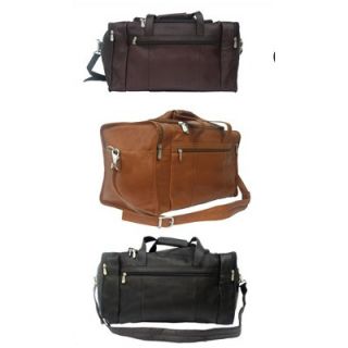 Piel Traveler 19 Leather Travel Duffel with Side Pockets