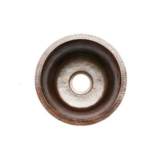 Premier Copper Products 16 Round Hammered Copper Bar Sink in Oil