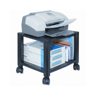 Two Shelf Mobile Printer Stand, 17 x 13 1/4 x 14 1/8, Black