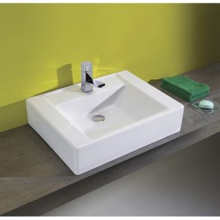 Universal 23.6 Casual Ceramic Bathroom Sink in White