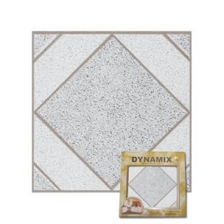  Dynamix Vinyl White Stone Diamond Floor Tile (Set of 20)