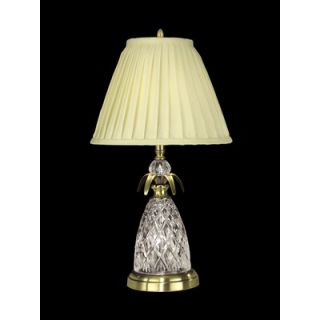 Dale Tiffany 25.5 Crystal Two Light Table Lamp in Antique Brass