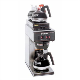 Bunn VP17 3 Pourover Coffee Maker in Stainless Steel (Two Top Warmers