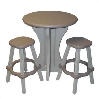 Leisure Accents 30 Round Patio Pub Table with Stools