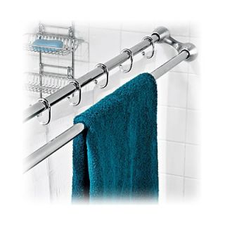 Polder DUO Shower Curtain Rod & Towel Rack   BTH 110 XX
