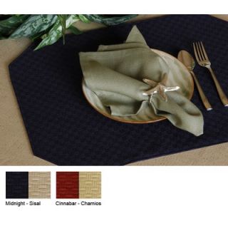 Pacific Table Linens Wicker Reversible Rectangle Placemat (Set of 2