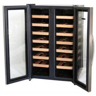 NewAir Dual Zone Thermoelectric 32 Bottle Wine Cooler   AW 321ED