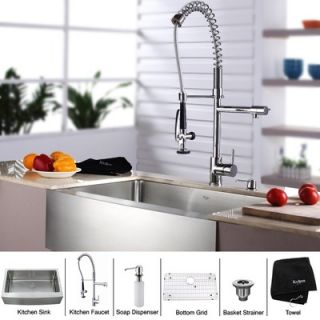  33 Kitchen Sink with Faucet and Soap Dispenser   KHF200 33 KPF1602