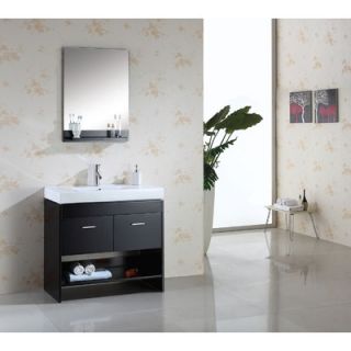 Virtu Gloria Single 36 Bathroom Vanity Set in Espresso