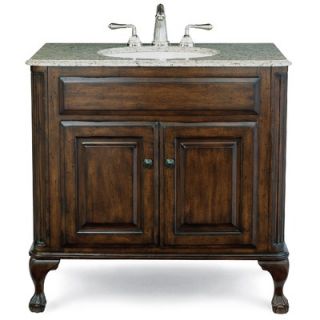 Cole & Company Custom 37 Classic Bath Vanity Set in Antique Brown