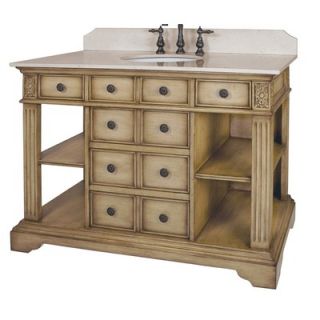 Belle Foret 46 Single Bathroom Vanity in Distressed Parchment