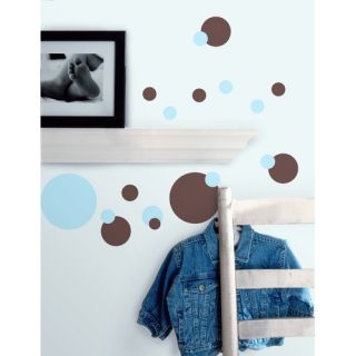 Just Dots Peel and Stick Wall Sticker in Blue and Brown