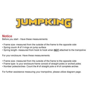 Jumpking 44 Yellow Enclosure Foam Protective Trampoline Sleeves