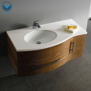 Vigo 44 Single Bathroom Vanity in Walnut   VG09005108LHK1