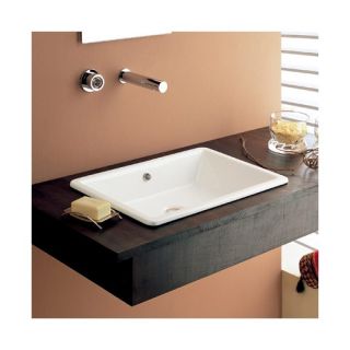 Gaia 50 Built In Bathroom Sink in White