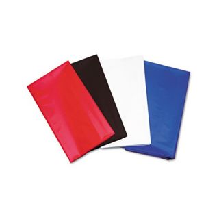  Rectangular Table Cover, Heavyweight Plastic, 54 x 108, Red, 6/Pack