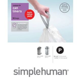 simplehuman Trash Can Liner (50 Count) 50 60 liters