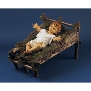 Fontanini 50 Scale Gowned Infant Jesus and Manger Set