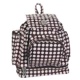 Kalencom Heavenly Dots Backpack Diaper Bag in Chocolate Pink