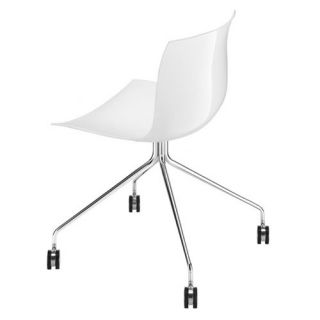 Catifa 53 Side Chair with Single Tone Seat and Castors