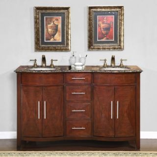  58 Double Sink Bathroom Vanity Cabinet   HYP 0221 BB UWC 58