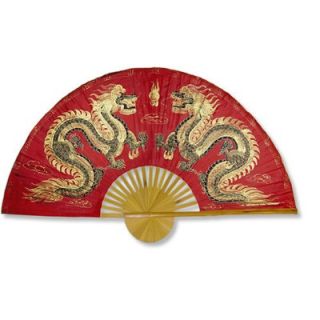 Oriental Furniture 60 Fiery Dragons Wall Fan   FN 2107 60