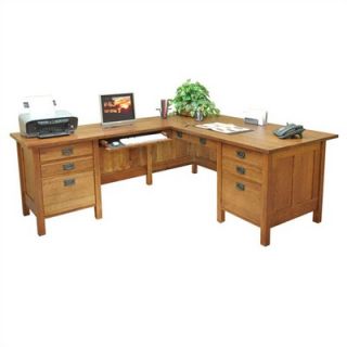 Anthony Lauren Craftsman Home Office 72 W Executive L Computer Desk